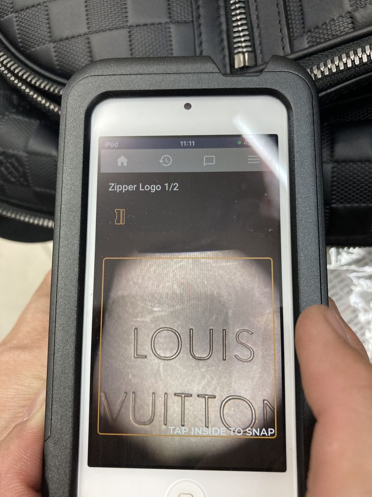 Entrupy AI authentication process on a phone